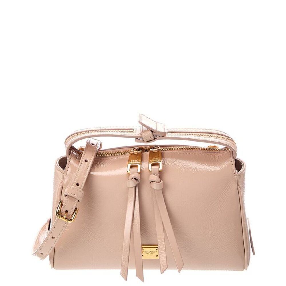 Dolce & Gabbana Logo Patent Satchel, Pink